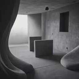 two square tables sit next to each other on a floor
