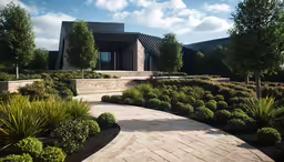 this landscaping is designed to allow natural and tranquil landscaping