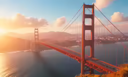 a bird eye view of the golden gate bridge