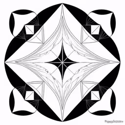 an abstract design, which is very modern, has the shape and size of the image being,a geometric design on white background