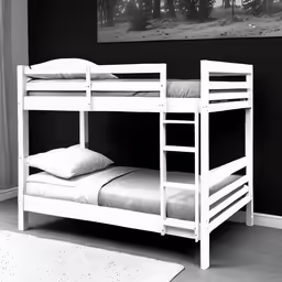 a wooden bunk bed with stairs and drawers in a room