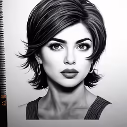 the sketch of eva mette as an alien