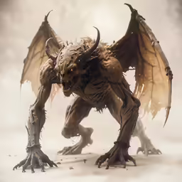 a monster like creature with huge teeth and sharp claws