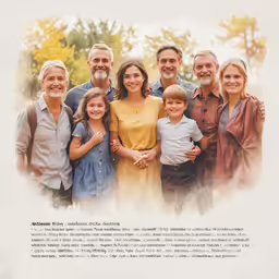 a family is shown posing for a photo