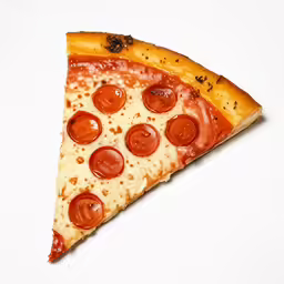 the large piece of pizza has been cooked and has pepperoni slices