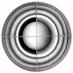 an overhead view of two speakers that are very close together