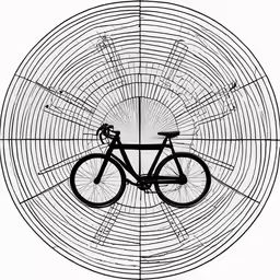 bicycle on a wheel consisting of several different sizes