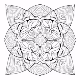 an intricate coloring page featuring flower, leaves and decorative patterns,an intricate black and white flower design