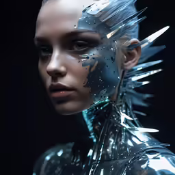 a very attractive young woman with plastic head and nails