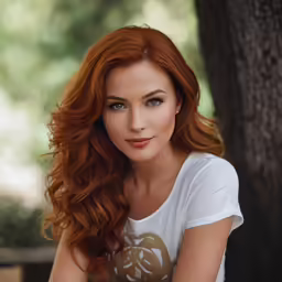 an image of a beautiful woman with red hair