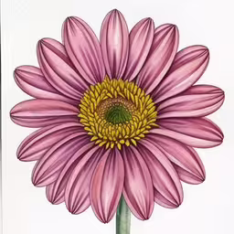 a flower with a yellow center painted in white
