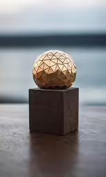 a vase with an image of the earth on it
