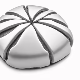 a round silver object is on the ground