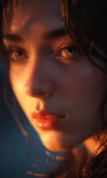 the girl has freckled brown hair and a smile
