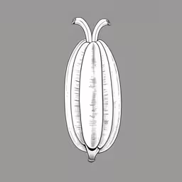 a drawing of a banana on a gray background,a bunch of bananas that are on top of a table