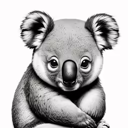 a koala bear holding the camera in its arms