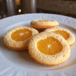 some sliced oranges on a white plate