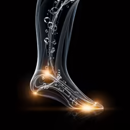 an x ray shows the shape and size of a foot
