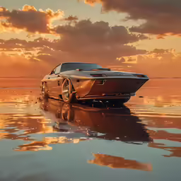 a boat sitting on top of a body of water