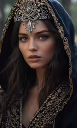 a girl in the middle of her head wearing a veil