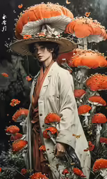 there is a woman that has a hat on