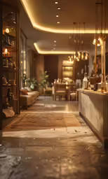 this large room has plenty of lighting and items in the area