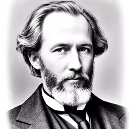 black and white image of a man with beard