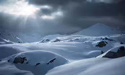 this is an image of a mountain range at night