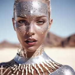 a woman that is very close up with a face