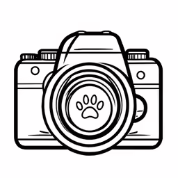 the camera with a paw print on it
