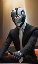 the robot has his arms out in front of him