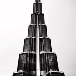 three buildings are made from metal pipes and glass
