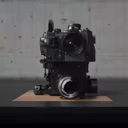 a large camera sitting on top of a table