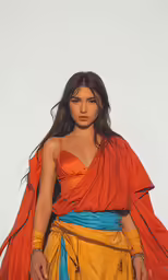 an indian girl in a bright outfit