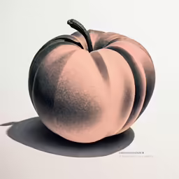 an image of a pumpkin with its shadow on it