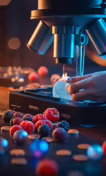 a person is setting up some fruit for making a liquid