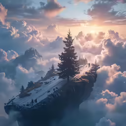 a picture taken over the clouds of some sort