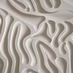 an abstract pattern made out of wavy white foam