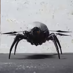 an industrial spider is standing on its hind legs
