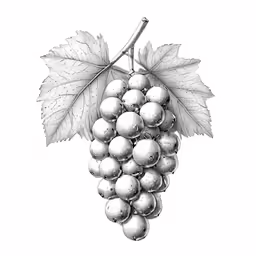 an image of grapes on a white background