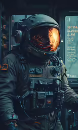 a person with helmet and goggles holds a large item in his hands