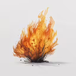 there is a fireball in the middle of the picture