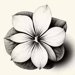a white flower with leaves on top