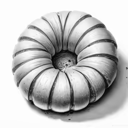 an old photo shows a snail shaped object