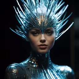 the woman in silver is all made up