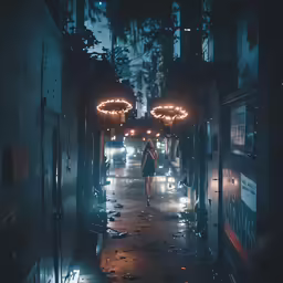 an image of a woman walking down the street