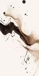 a splash of brown liquid on top of white paper