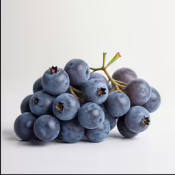 a bunch of blue grapes that are sitting on the ground