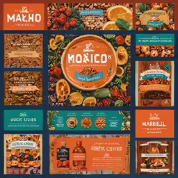 a flyer that has various types of food in it,this is the advertisement for mexico