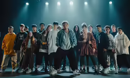 a group of young men standing next to each other